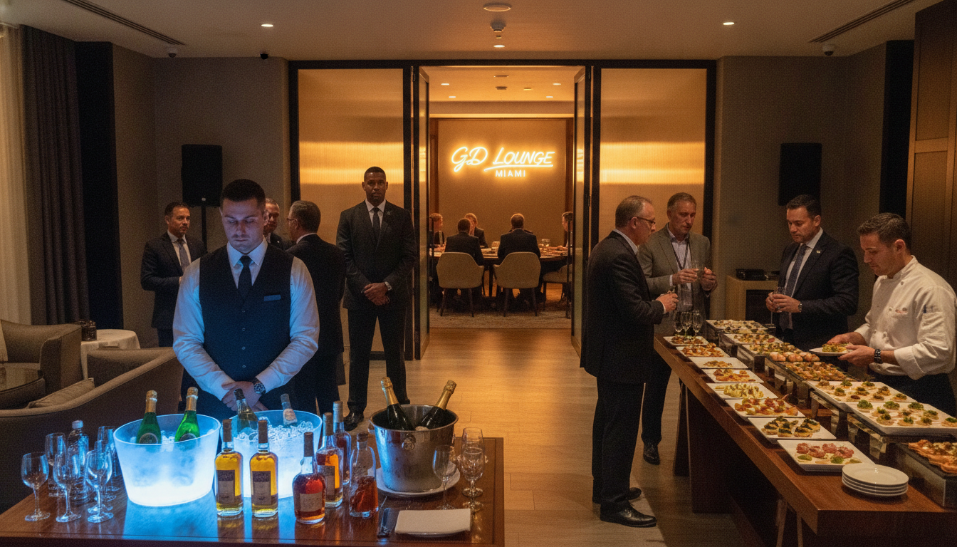 Hosting high-end corporate lounge events in Miami